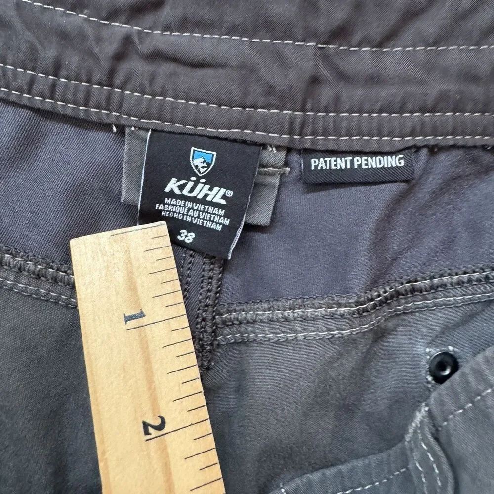 KUHL Radikl Shorts Mens 38 Gray Carbon Hybrid Stretch Outdoor Hiking Trail 5068